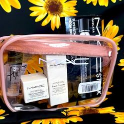 MAC Makeup Set with Pink Cosmetic Bag