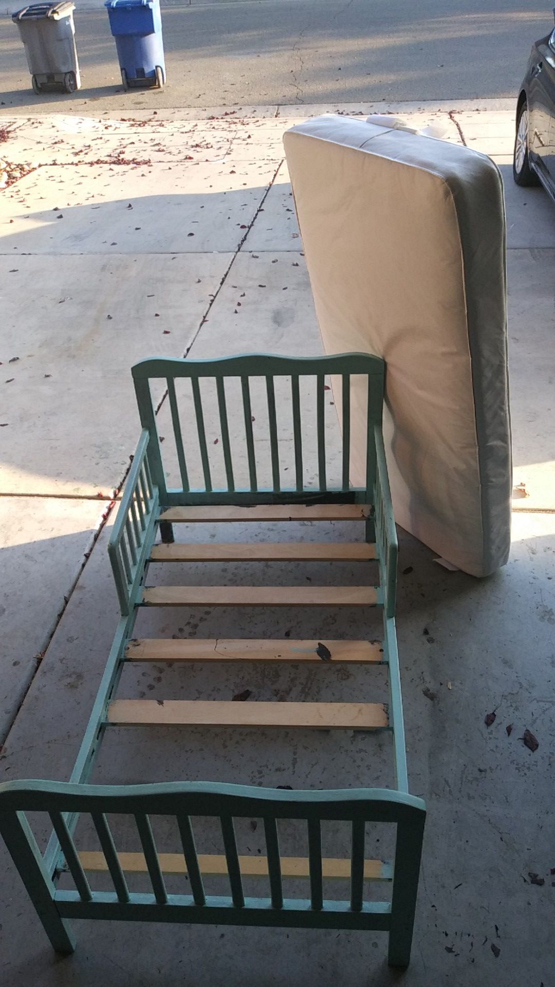 Toddler bed frame and mattressFREE FREE FREE