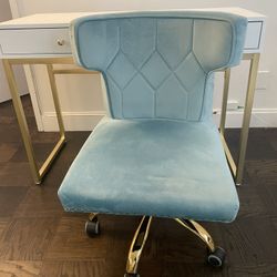 Selling Aqua Velvet Chair