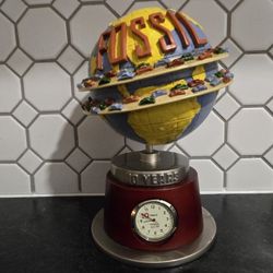 Rare Fossil Employee Award Clock Globe 10 Years Anniversary - Limited Edition -