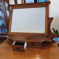 Antique Oak Dresser W/Mirror