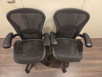 2 Herman Miller Aeron Office Chairs