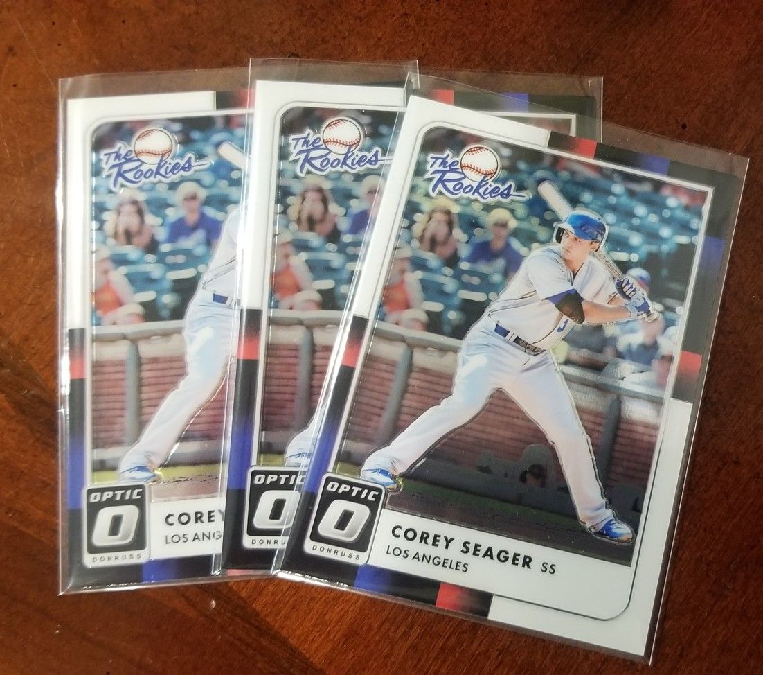 DODGERS COREY SEAGER ROOKIE BASEBALL CARD LOT