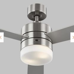 Hampton Bay Madison 52” Ceiling Fan – Brushed Nickel – New (Open Box)