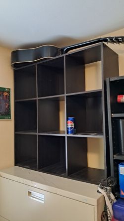 3×3 Black cube furniture Storage shelf.
