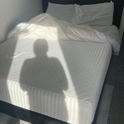 Queen Size Bed Frame + Mattress 