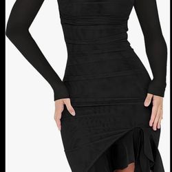 Large Black Dress Rushed 