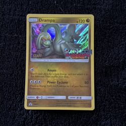 Pokemon Guardians Rising Drampa Staff Promo SM21 NM!