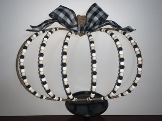 Handmade Beaded Pumpkin Decor