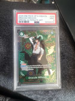One Piece Dracule Mihawk Special Alternate Art PSA 9