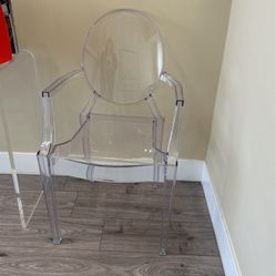 Two Acrylic Clear Chairs  