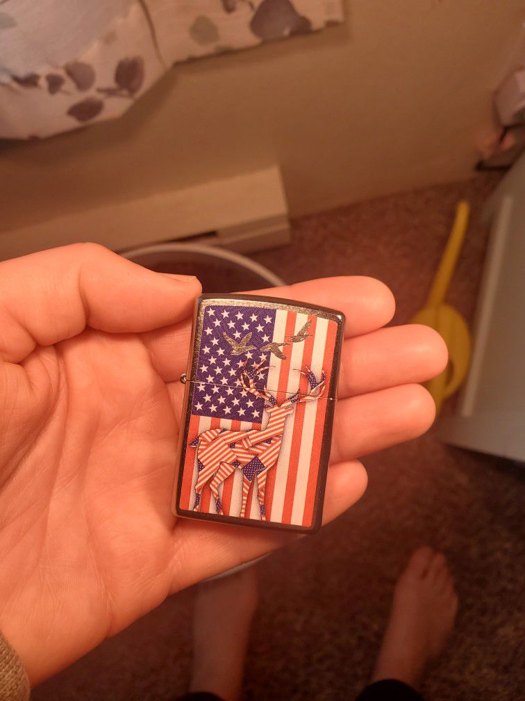 American Flag Windproof Zippo Lighter
