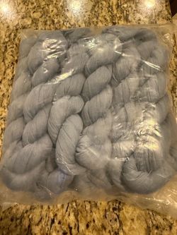 Dusty blue cheesecloth table runners