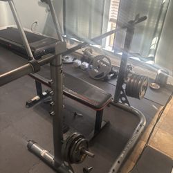 Adjustable Bench Press Weight Stand ( Stand Only, No Weights Are Bar )