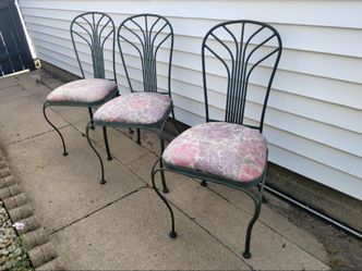 3 Heavy duty metal chairs