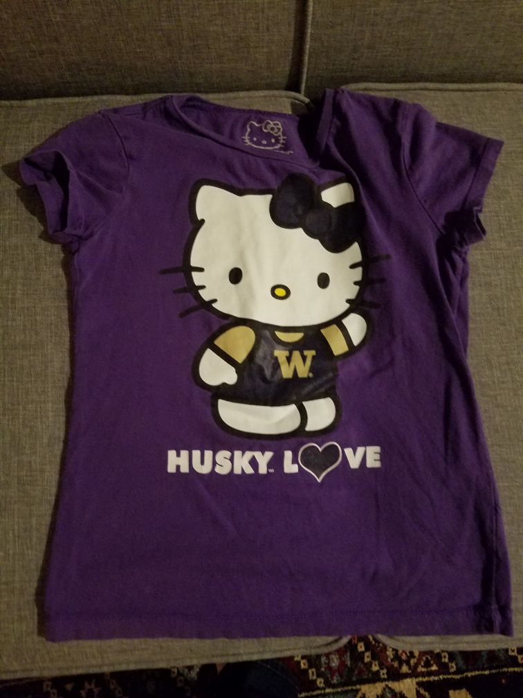 Hello Kitty UW Husky GIRLS Size 7/8 Shirt