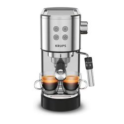 KRUPS Stainless Steel Espresso Machine 15-Bar Pump 1350 Watts (Silver)