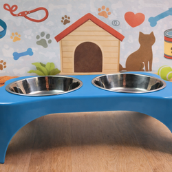 Elevated Dog Bowl Feeder – Double Stainless Steel Bowls