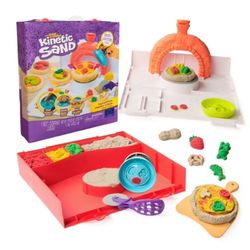 Kinetic Sand, SquishPizza Activity Playset with 1lb Play Sand & 5 Tools
