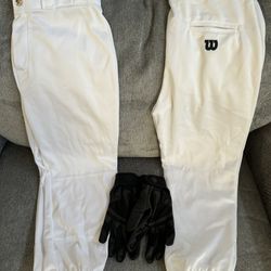 Youth Baseball Pants And Gloves 