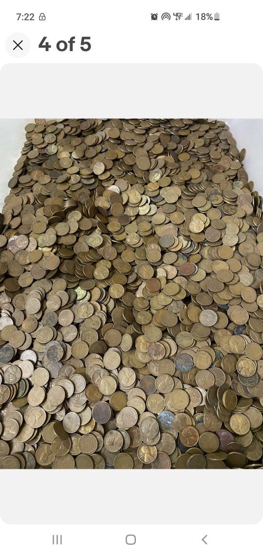 Wheat penny rolls  of 50 coins  $5 each - Wolffs Flea Market