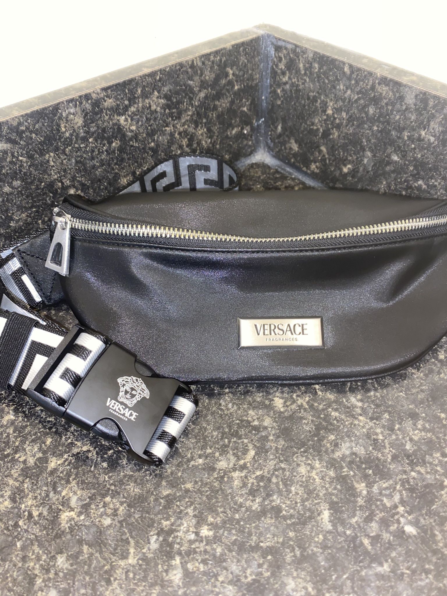 Versace Black Fanny Pack