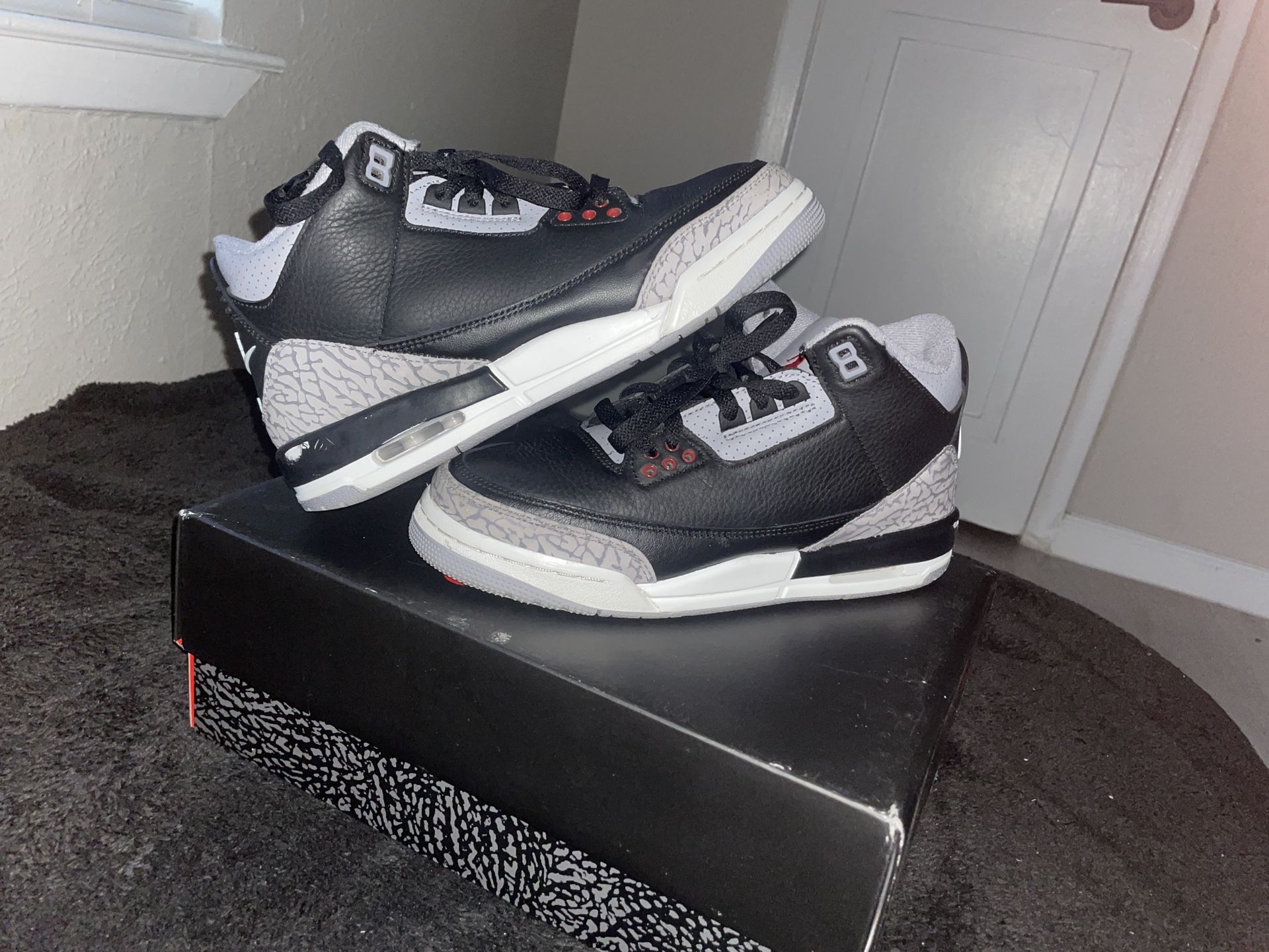 Air jordan 3s retro black cement