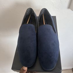 Navy Blue Suede Loafer Size 11