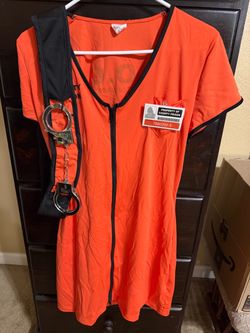 Women's Prisoner Halloween Costume XL