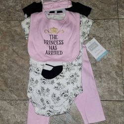 Hudson Baby Girl 6pc Set New 
