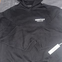 Essentials Fear Of God Hoodie Fleece Black