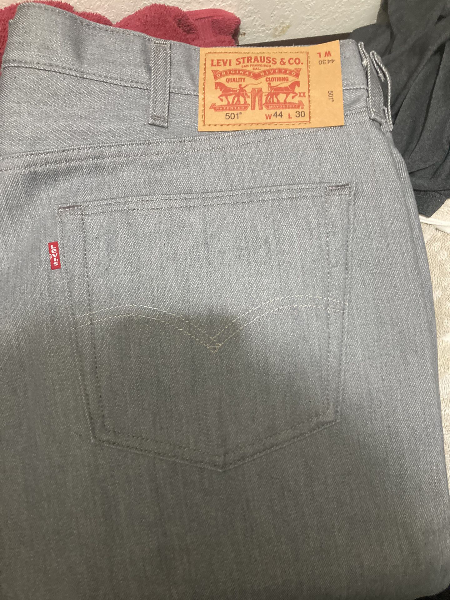 501s Levi’s, Strink To Fit, Grey, 44 30
