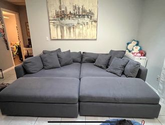 Large grey couch