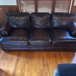 Very Comfortable Leather Couch 