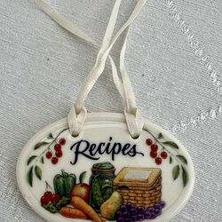 Vintage New Longaberger Recipes Tie On