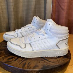 Adidas Hoops 2.0 Mid White Shoes Size 6