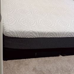 King Size Mattress, Couches, Dresser With Fancy Mirror.