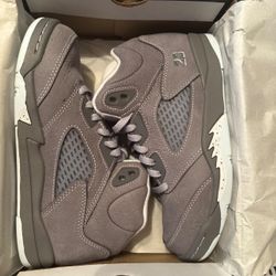 Jordan 5 Retro Preschool Wolf Grey Size 3Y