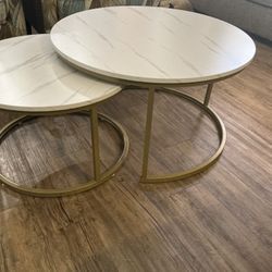 Faux Granite Nesting Tables