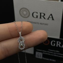 Moissanite Infinity Necklace 