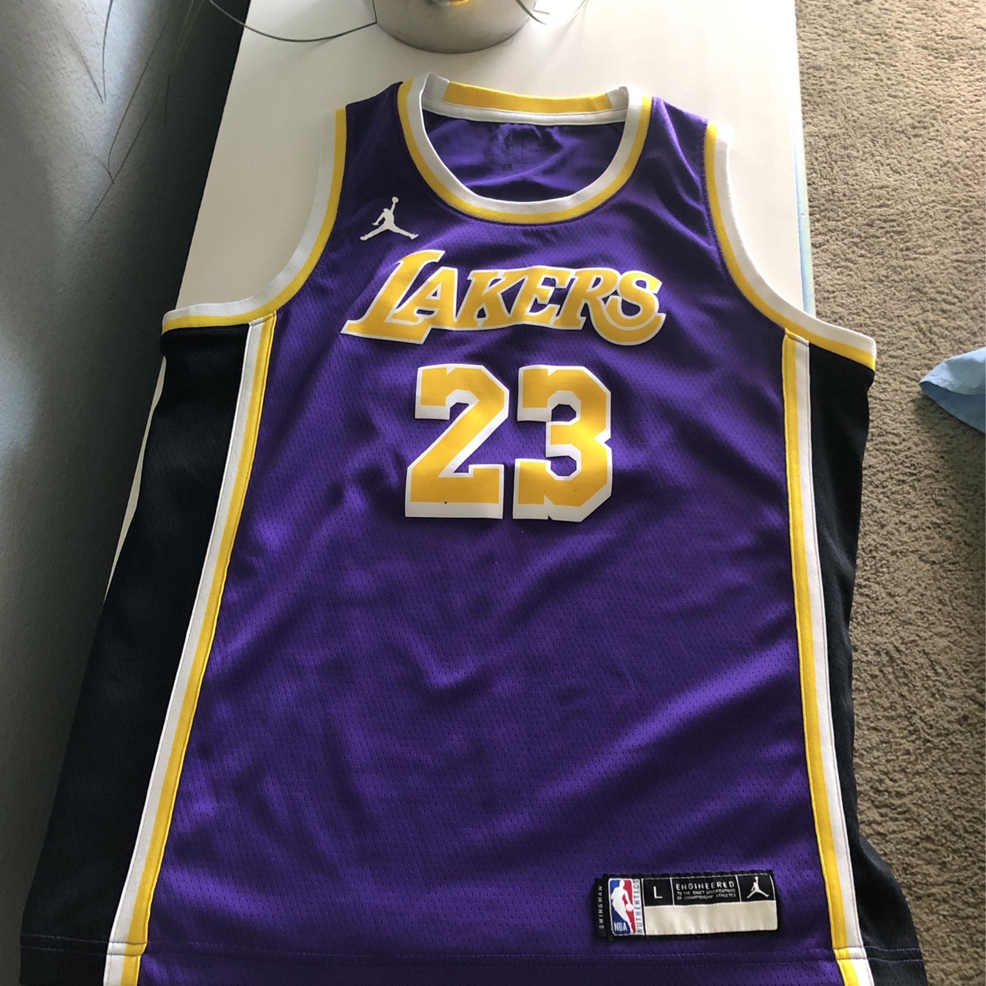 Lebron James Jersey, Lakers. Colorway, Yellow Purple And Black.