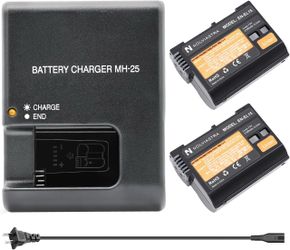 2 Pack 2100mAh EN-EL15 EL-15B EL-15C Batteries and MH-25 Battery Charger