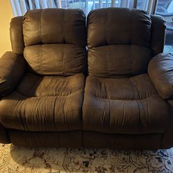 Couch And Loveseat Combo Brown Recliners