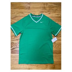 Nike Baseball Vapor Select V-Neck Light Green Baseball Jersey men’s sz L NEW!
