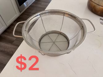 Stainless Steel Mesh Colander with Handles