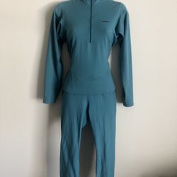 Like New Rare Vintage Patagonia Cold Weather Running Tights / Zippered Top Sz XS