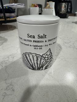 Sea Salt Ceramic Coastal Candle
