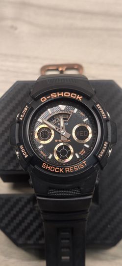 Casio G-Shock AW-591GBX Black & Rose Gold Analog Digital Watch ā Excellent Condition