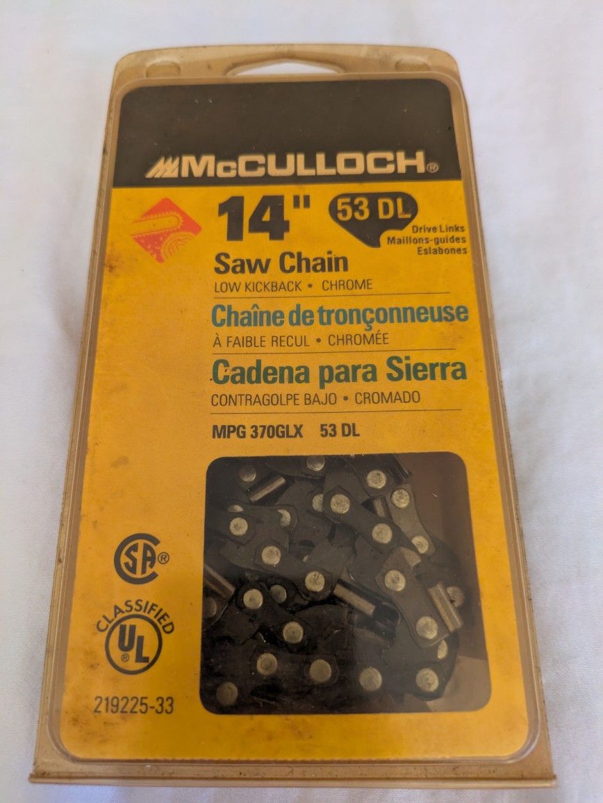 New Unused/Unopen McCulloch 14" Saw Chain