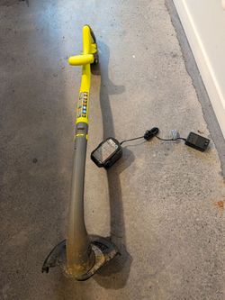 Ryobi Electric Weed eater + charger and 2 batteries